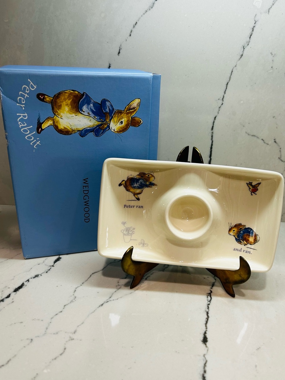 Wedgwood Peter Rabbit Ceramic Egg Cup Tray in Original Box